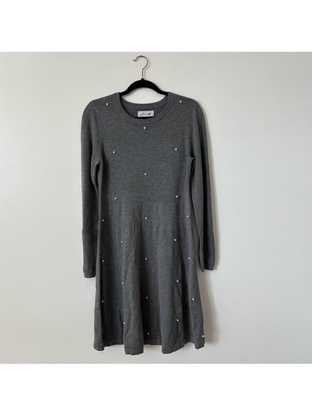 Women’s Jessica Howard Pearl-Embellished Long Sleeve Dress